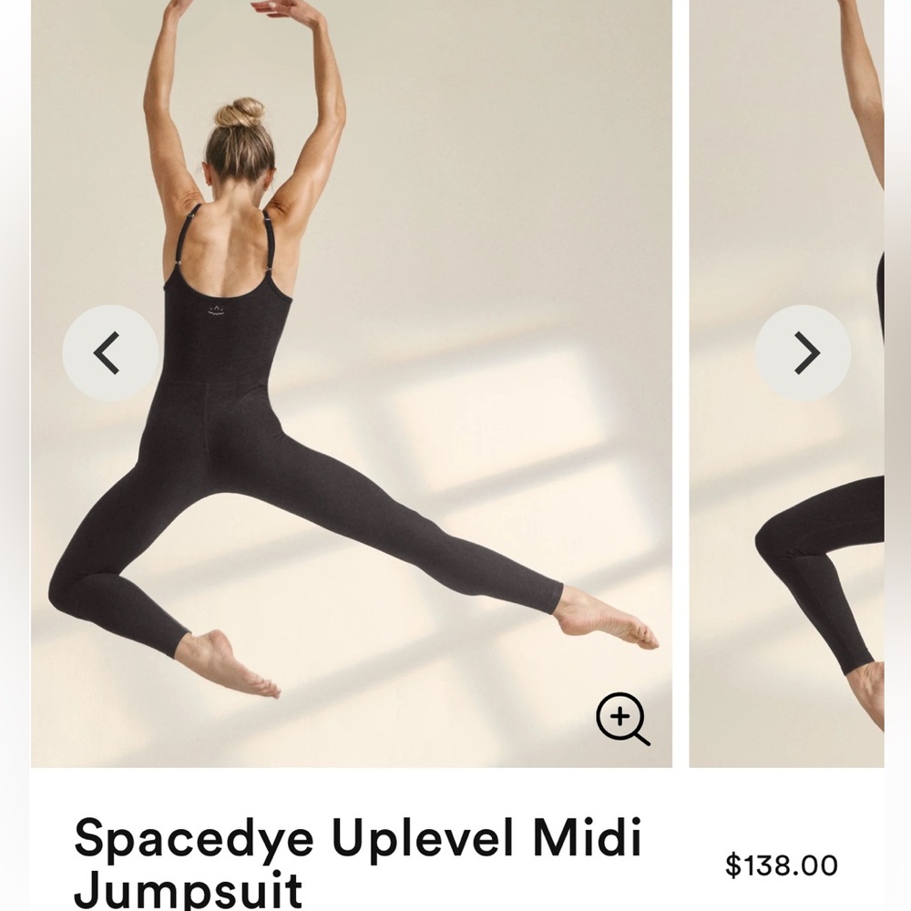 Beyond Yoga Black Spacedye Uplevel Midi Jumpsuit